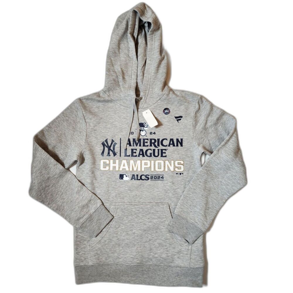 Fanatics New York Yankees 2024 ALCS Champions Hoodie Men’s Small Gray